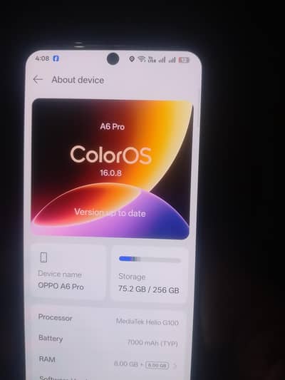 OPPO A6 4G 8+8 256gb variant