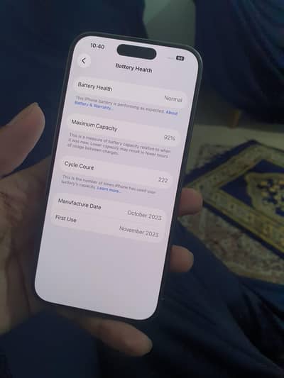 iphone 15 pro 256gb 92% bh phy + esim