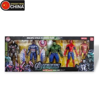 Imported Action Figures from Avengers , Spiderman , Sonic , Ronaldo