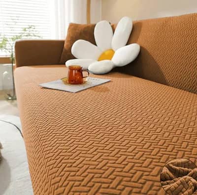 Jacquard Sofa cover - K-Linen - 3-2-1 - Camel Color
