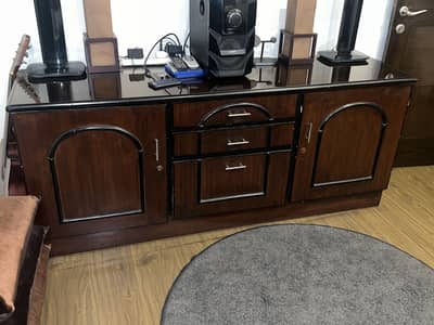 Divider/Console pure sheesham wood, full of storage