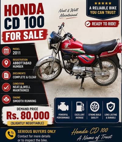 Honda CD 100 perfect working condition