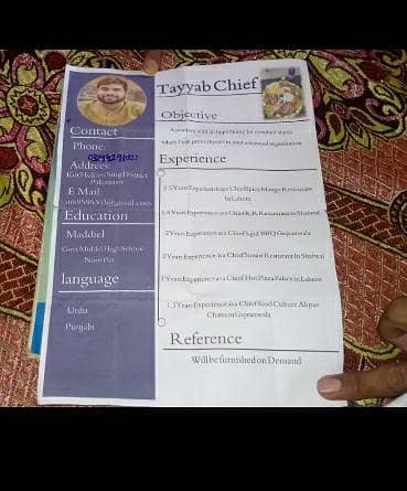 mujhe job chaia Lahore