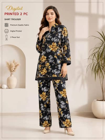 Printed Lawn 2 Piece Suit - Size S M L