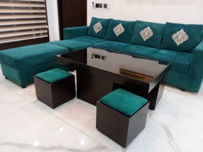 Sofa set (Branded sofa) 6 seater+4 stool chairs