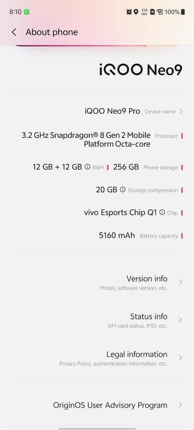 Vivo iQOO Neo9 Pro