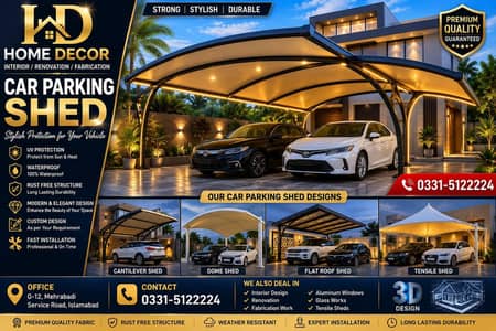 Car parking shade / sheds for sale / Fiber Shades / Tensile Shades