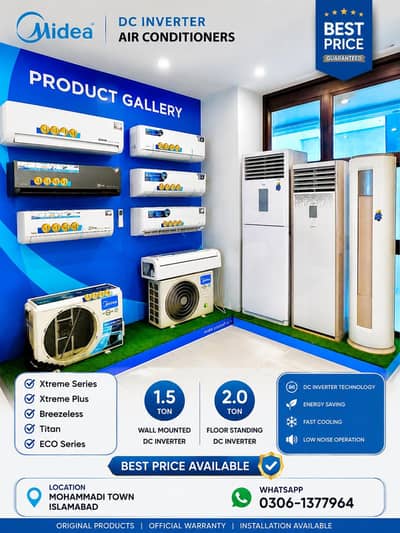 1.5 ton Midea PIus DC inverter model 18HRFN1 T3 compressor