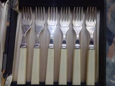 silver plated knife fog set 12 pes