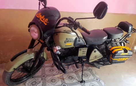 modified Suzuki 150 converted to Royal Enfield