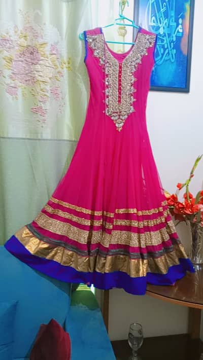 Girls Party Wear Reshmi Frock – One Time Used – 15-18 Years