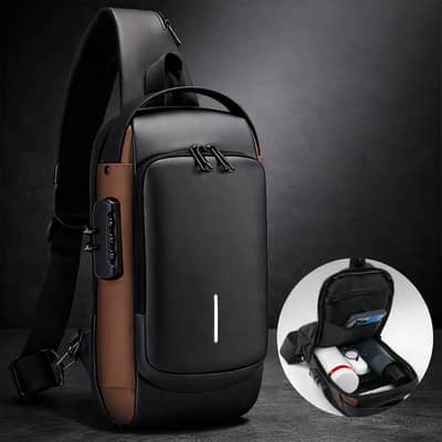 Premium Anti-Theft Sling Bag with Password Lock – High-Capacity