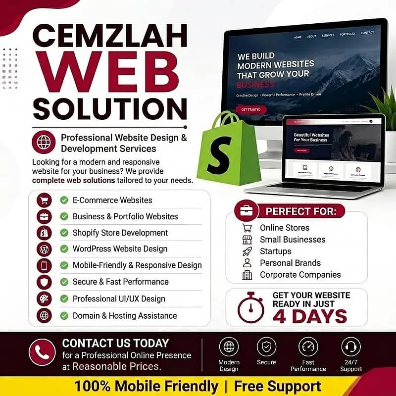 Complete Web Development | WordPress & Shopify 0