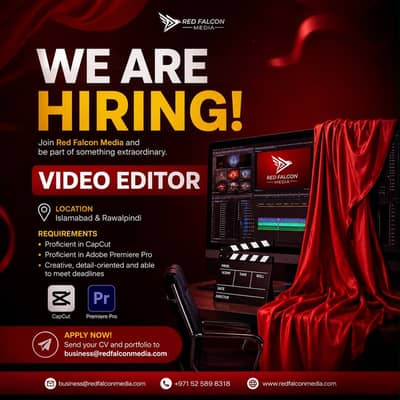 Hiring video editor for our company