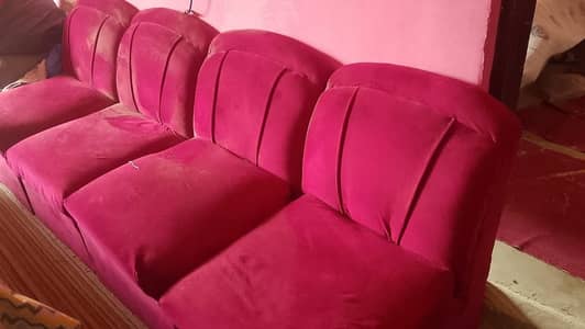 6 Seater + 1 Corner Modern Sofa Set ( Velvet Colour )