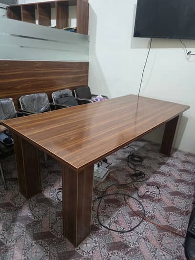 Executive Office Conference Table (7ft × 3.2ft) | Premium Wood Finish