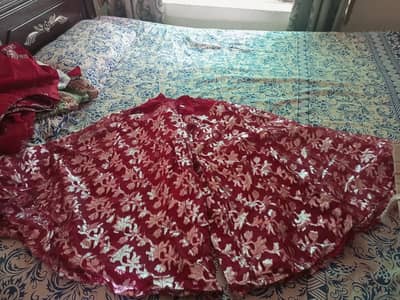 Red long shirt with ghara