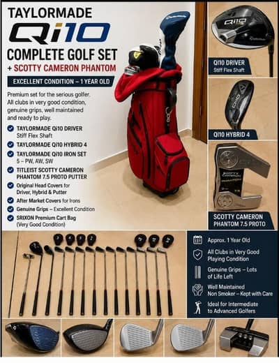 TaylorMade Qi10 Complete Golf Set.