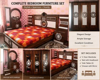complete Luxurious Bedroom Furniture Set