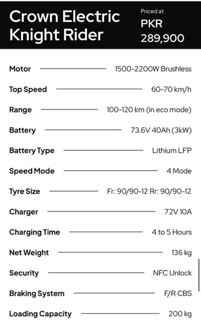 Crown Knight Rider Electric Bike Double Shock For Sale