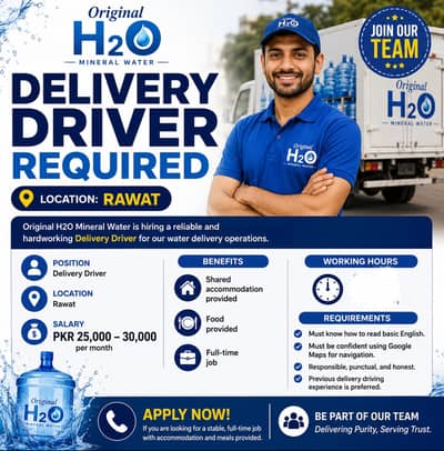Driver for Ravi (Mineral Water Business) Delivery Driver