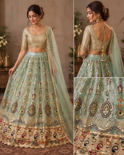 Multicolor Lehnga without choli
