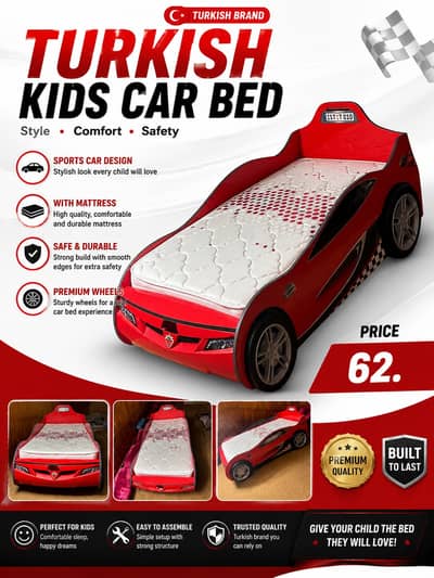 Bed || Wooden Bed || Luxury Car Bed || Turkish Brand Bed For Sale