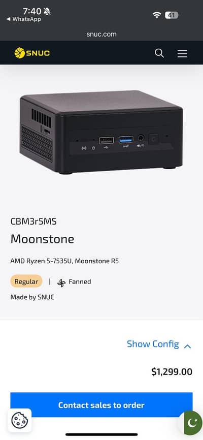 SNUC Moonstone Mini PC Gaming