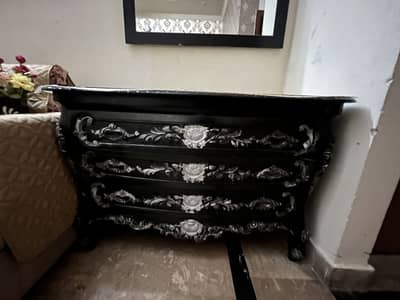 Console table for sale with the mirror.