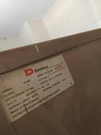 Dawlance Refrigerator Original condition