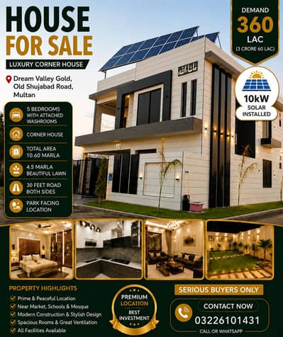 Triple story corner House for sell