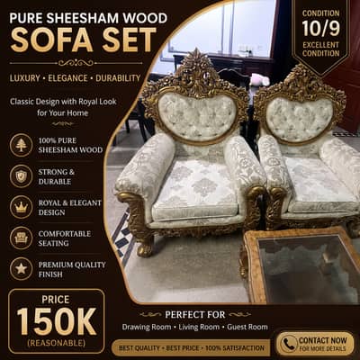 Sheesham Wood Sofa Set | Luxury Design | Heavy Quality