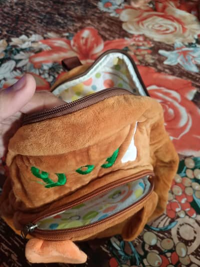 Cute Plush Dog Kids Backpack – Soft School Bag – Good Condition