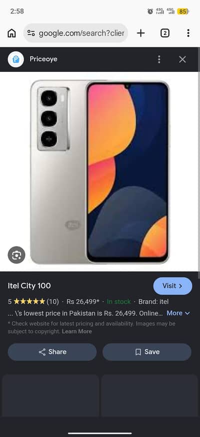 Itel City 100. . 6/128. . just set no box