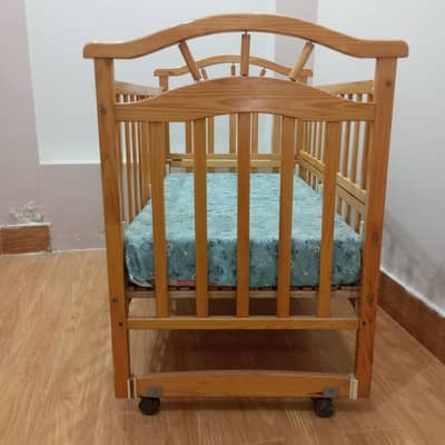 Master baby wooden cot with mattress