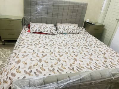 Brand New king size Bed with 2 side tables and dressing table