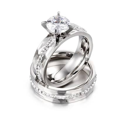 Titanium steal couple Ring Valentine Gift