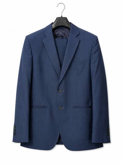Navy blue pinstripe 2 piece formal suit like new size large karachi