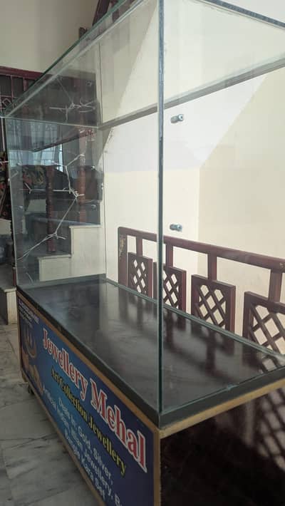 Glass Display Showcase with Storage Cabinet – Excellent Condition