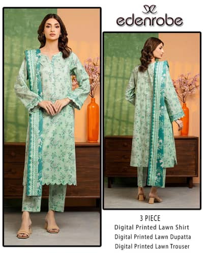 Digital printed lawn 30/: of