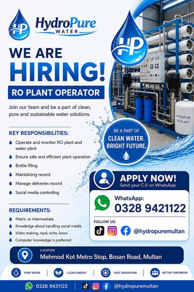 RO Plant operator