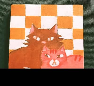 Cute Adorable Two Cats