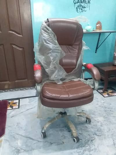 Branded New Gamming Chair _Sirf Rs 9500/Brown leather Chair