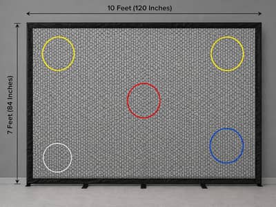 Football Goal Target Net - 5 Target Rings