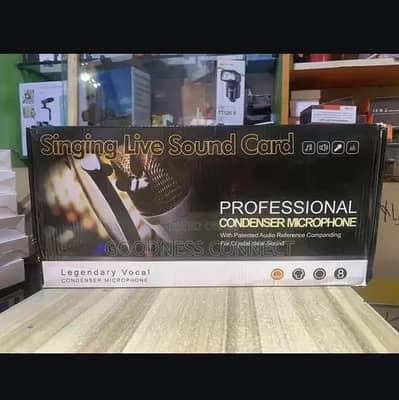 V8 $ound Card aur Condenser Microphone