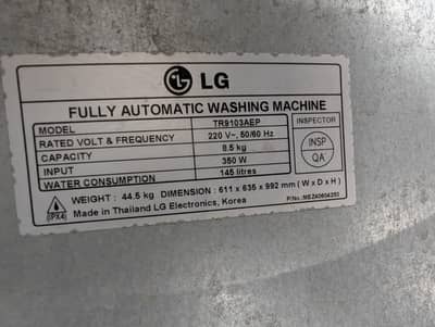 LG  auto washing machine