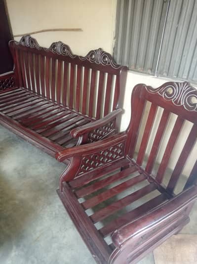Wooden Sofa set Frame 3+1