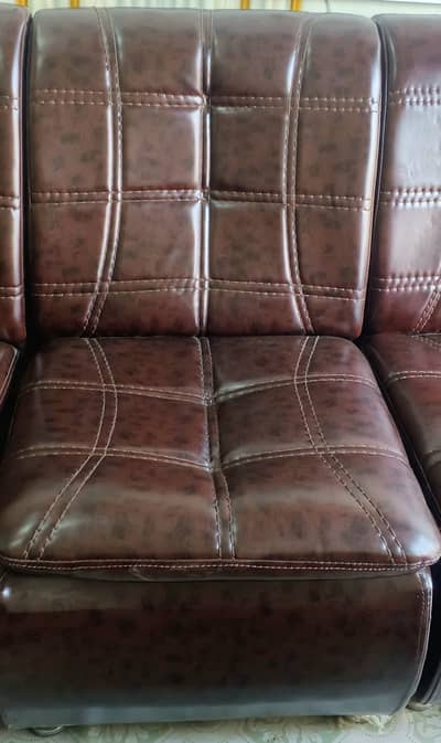 Luxury Brown Leatherette Sofa Set – Excellent Condition | Like New