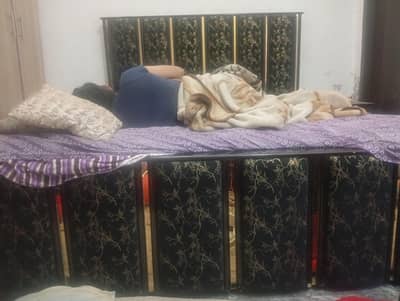 bed with side tables