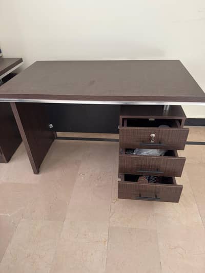 Executive Wooden Office Table with Drawers (3 Tables)